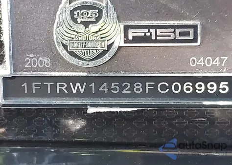 2008 Ford F150 Supercrew z USA, uszkodzony, nr VIN 1FTRW14528FC06995